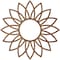 Ekena Millwork Daisy Wood Fretwork Pierced Ceiling Medallion, Walnut, 24"OD x 8 3/8"ID x 1/4"T CMWP24X24X0250DAWA - alternate 2